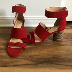 Vince Camuto red high heels sandals